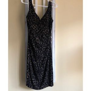Kohl’s leopard comfy stretchy sparkly dress size S